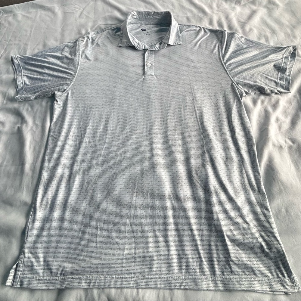 Onward Reserve Performance Polo XL Men's. White/blue pattern.